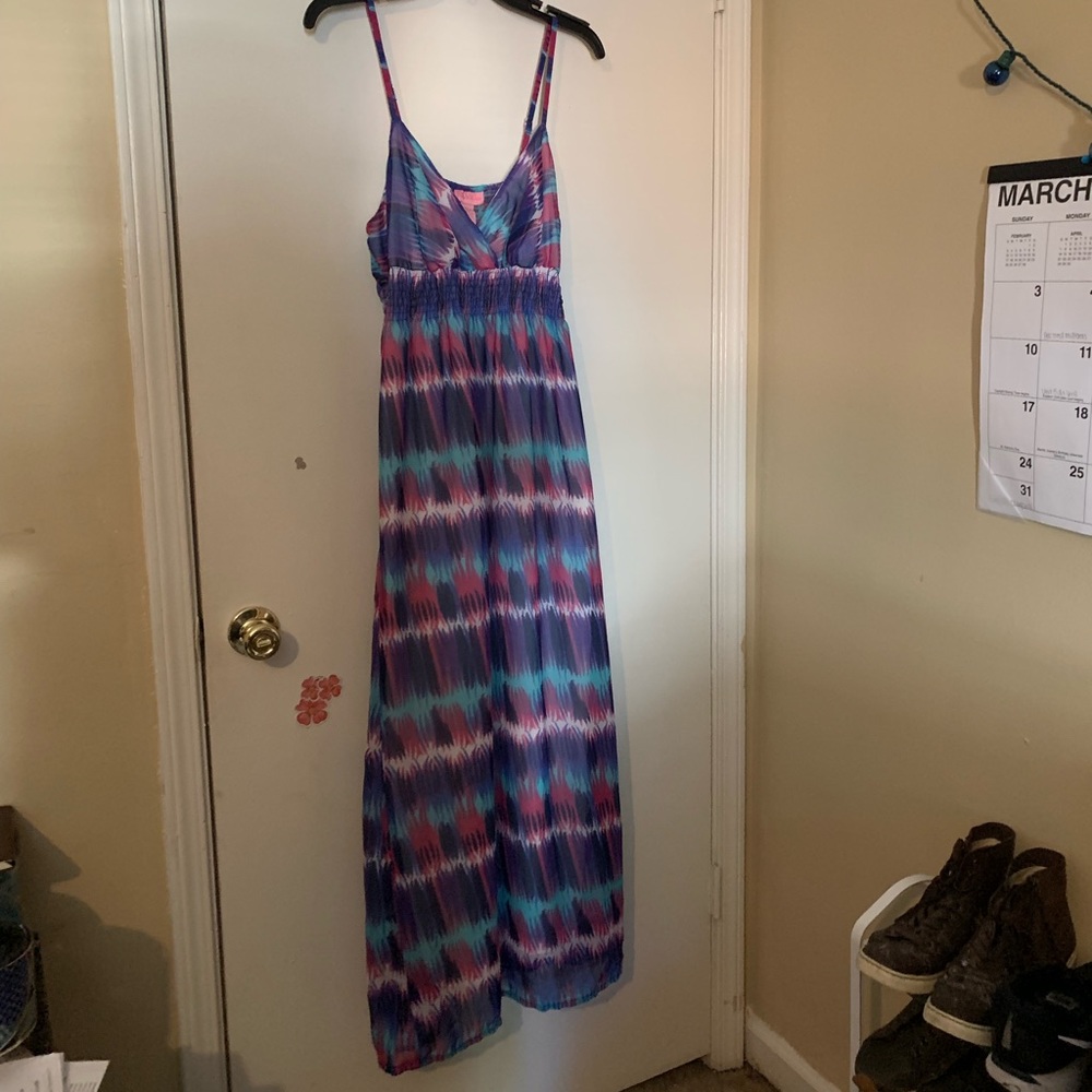 Purple based Maxi Dress